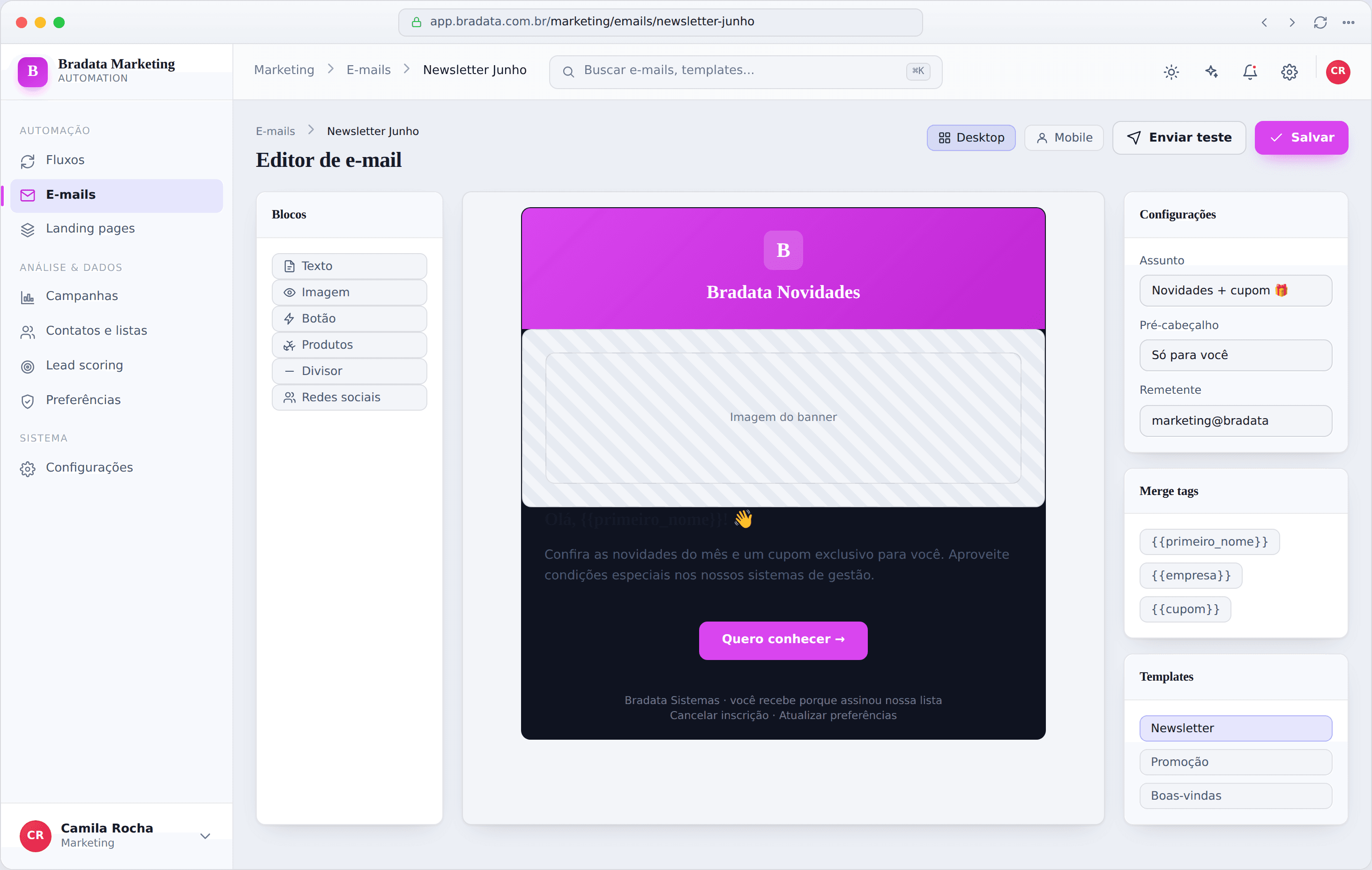 Editor de e-mail